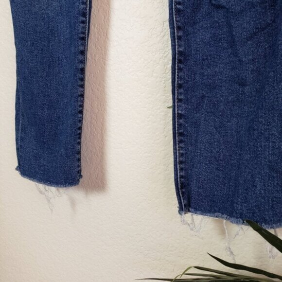 Levi's Wedgie Straight Distressed Jeans Button Fly Medium Wash size 29 y2k 90s - Picture 8 of 16